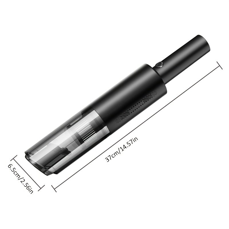 Home Car Vacuum Cleaner, 120W 12000Pa Rechargeable Handheld Black Wired Charging Multi-function Cleaning Accessories For Car Interior Home - Image 2