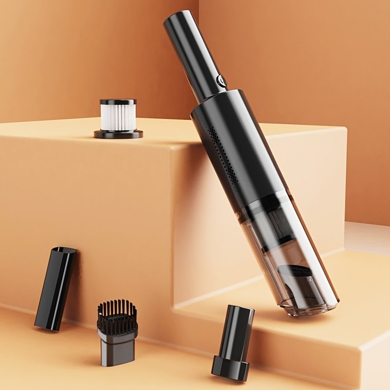 Home Car Vacuum Cleaner, 120W 12000Pa Rechargeable Handheld Black Wired Charging Multi-function Cleaning Accessories For Car Interior Home - Image 4